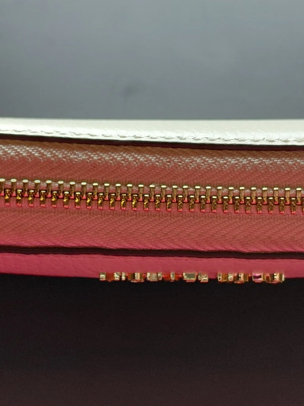 Michael Kors Cream Leather Wallet with Gold Logo